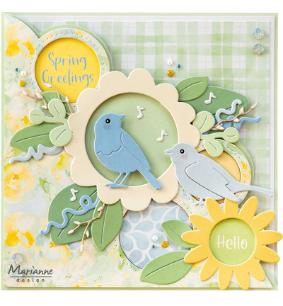COL1583 - Marianne Design - Birds by Marleen - Animaux - Detail 1 COL1583 - Marianne Design - Birds by Marleen - Animaux - Detail 1
