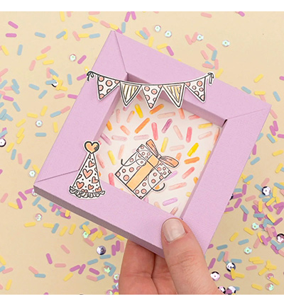 EF3D116 - Nellie's Choice - Confetti Sprinkles - 3D Embossing Folders - Detail 1