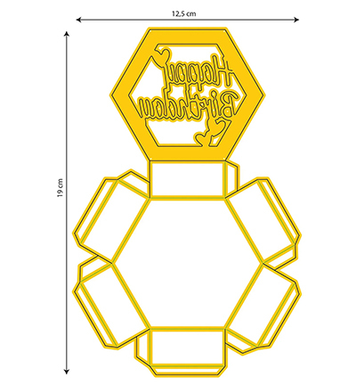 SD339 - Nellie's Choice - Hexagon Shadowbox - Enveloppe, boîte - Detail 4