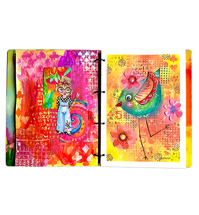 ABM-25-JOUR17 - Art by Marlene - Journal Artist size, 20 sheets Art By Marlene nr.17 - Art Journal - Detail 1
