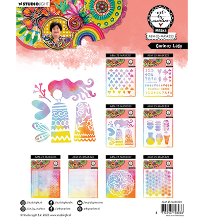 ABM-25-MASK323 - Art by Marlene - Curious Lady Art By Marlene nr.323 - Personne - Detail 2