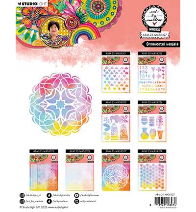 ABM-25-MASK327 - Art by Marlene - Ornamental Mandala Art By Marlene nr.327 - Ornament, Dots - Detail 2