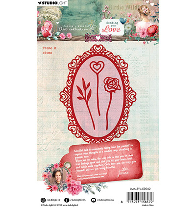 JMA-SYL-CD962 - Jenine's - Frame & Stems Sending You Love nr.962 - Cadre / border - Detail 1