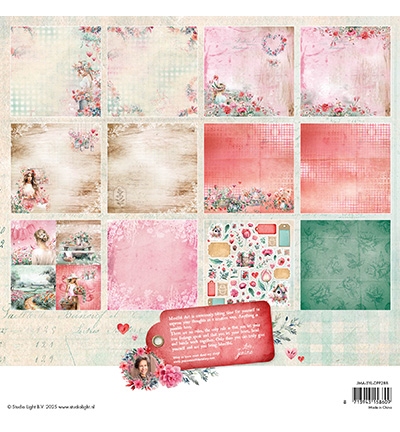 JMA-SYL-DPP288 - Jenine's - Paper Pad Double-sided Scrapbooking Sending You Love nr.288 - Designer Paper Pad - Detail 2
