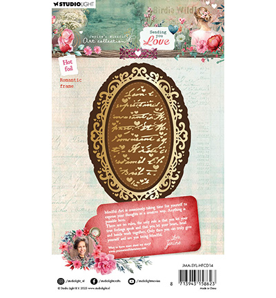 JMA-SYL-HFCD14 - Jenine's - JMA Hot Foil Cutting Die Romantic Frame Sending You Love nr.14 - Hot Foil Die - Detail 1