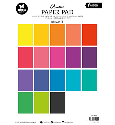 SL-ES-UPP297 - StudioLight - Unicolor Paper Pad Brights Tones Essentials nr.297 - Paper Pad Unicolor - Detail 3