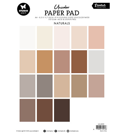 SL-ES-UPP299 - StudioLight - Unicolor Paper Pad Naturels Tones Essentials nr.299 - Paper Pad Unicolor - Detail 1