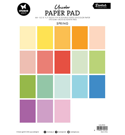 SL-ES-UPP300 - StudioLight - Unicolor Paper Pad Spring Tones Essentials nr.300 - Paper Pad Unicolor - Detail 1 SL-ES-UPP300 - StudioLight - Unicolor Paper Pad Spring Tones Essentials nr.300 - Paper Pad Unicolor - Detail 1