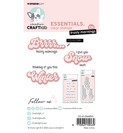 CCL-ES-STAMP813 - CraftLab - Frosty Mornings Essentials nr.813 - Textes - Detail 1
