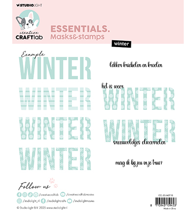 CCL-ES-MST10 - CraftLab - Winter Essentials nr.10 - Set Stamp and Mask - Detail 1