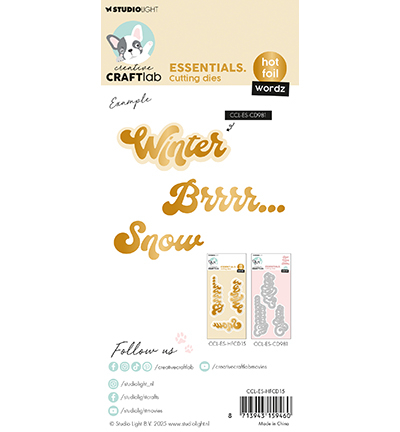 CCL-ES-HFCD15 - CraftLab - Wordz Winter Essentials nr.15 - Hot Foil Die - Detail 1
