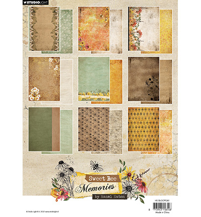 HE-SB-DCPP286 - Hazel Eaton - Paper Pad Background Sweet Bee Memories nr.286 - Design Paper Pad - Detail 2