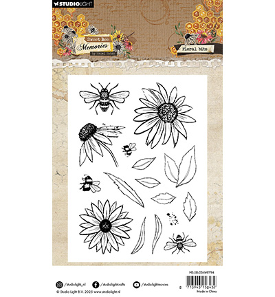 HE-SB-STAMP794 - Hazel Eaton - Floral Bits Sweet Bee Memories nr.794 - Fleurs - Detail 6