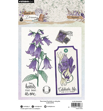 SL-DD-STAMP808 - StudioLight - Blue Bell Diary of Dreams nr.808 - Fleurs - Detail 1