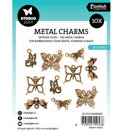 SL-CO-CHARM02 - StudioLight - Metal Charms Butterfly Consumables nr.02 - Metal Charms - Detail 3