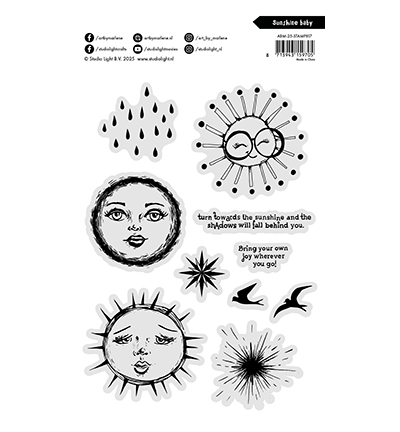 ABM-25-STAMP817 - Art by Marlene - Sunshine baby Art by Marlene nr.817 - Ciel, paysage, horizon - Detail 4