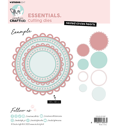 CCL-ES-CD1007 - CraftLab - Nested circles hearts Essentials nr.1007 -  - Detail 1
