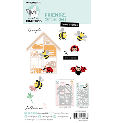 CCL-FR-CD1009 - CraftLab - Bees & bugs Friendz nr.1009 - Papillons, insectes - Detail 1