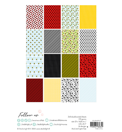 CCL-FR-DPP317 - CraftLab - Designer Paper Pad Bee-lightful Friendz nr.317 - Paperpad - Detail 1