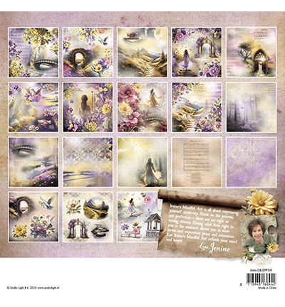 JMA-GB-DPP319 - Jenine's - Designer Paper Pad Collage paper Growing & Blooming nr.319 - Designer Paper Pad - Detail 1