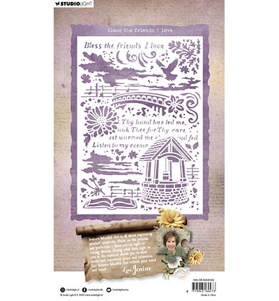 JMA-GB-MASK342 - Jenine's - Bless the friends I love Growing & Blooming nr.342 - Amour - Detail 1