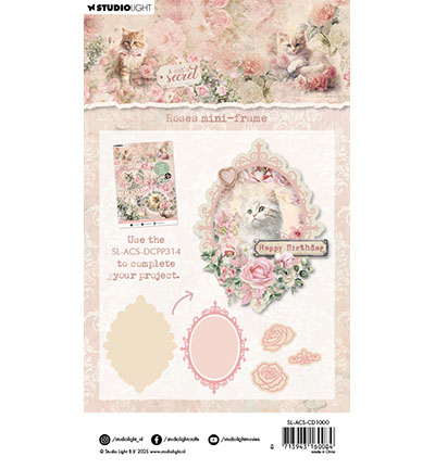 SL-ACS-CD1000 - StudioLight - Roses mini-frame A Cat's Secret nr.1000 - Cadre / border - Detail 3