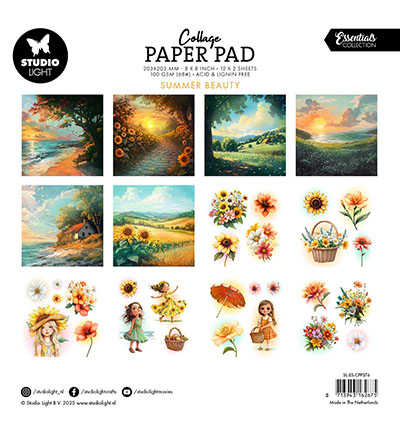 SL-ES-CPP376 - StudioLight - Collage Paper Pad Summer Beauty Essentials nr.376 - Collage Paper Pad - Detail 2