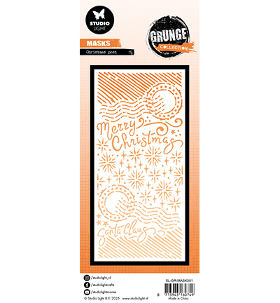 SL-GR-MASK351 - StudioLight - Christmas post Grunge Collection nr.351 - Noël, hiver - Detail 1