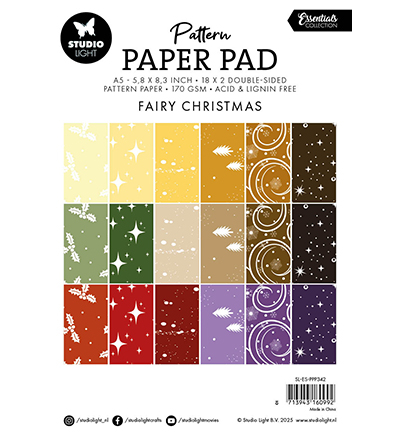 SL-ES-PPP342 - StudioLight - Pattern Paper Pad Fairy Christmas Essentials nr.342 - Pattern paper pad - Detail 1