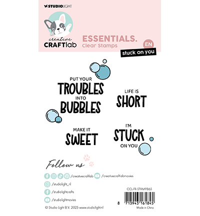 CCL-ES-STAMP865 - CraftLab - Stuck on you Essentials nr.865 - Textes - Detail 1