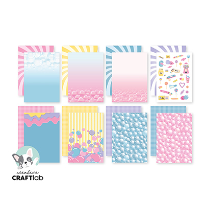 CCL-FR-DPP358 - CraftLab - Designer Paper Pad Bubblicious Friendz nr.358 - Paperpad - Detail 2