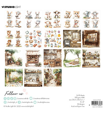 CCL-ES-CPP382 - CraftLab - Collage Paper Pad Sweet as pie Essentials nr.382 - Collage Paper Pad - Detail 1