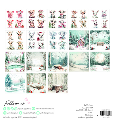 CCL-ES-CPP368 - CraftLab - Holly jolly Essentials nr.368 - Collage Paper Pad - Detail 1
