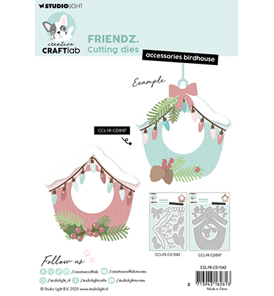 CCL-FR-CD1042 - CraftLab - Accessoiries birdhouse Friendz nr.1042 - Animaux - Detail 1