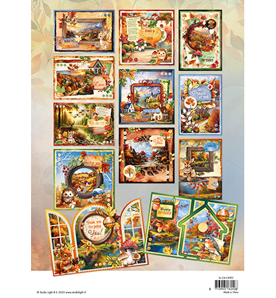 SL-CA-CMP21 - StudioLight - Autumn cards Charming Autumn nr.21 - Card Making Pad - Detail 1