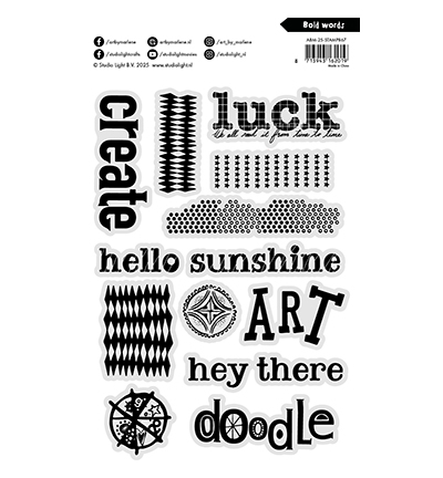 ABM-25-STAMP867 - Art by Marlene - Bold words Art by Marlene nr.867 - Textes - Detail 2