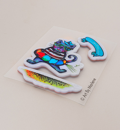 ABM-25-STAMP869 - Art by Marlene - Beach bum Art by Marlene nr.869 - Mer / plage - Detail 2