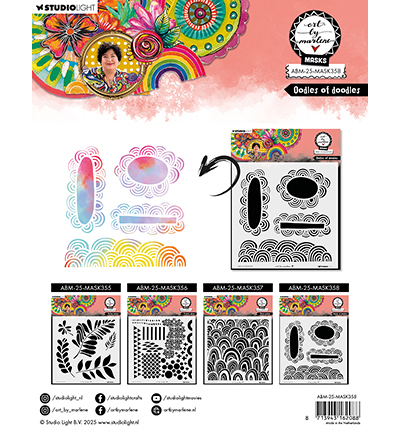 ABM-25-MASK358 - Art by Marlene - Doodles of doodles Art by Marlene nr.358 - Background - Detail 1