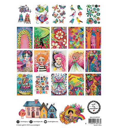 ABM-25-DPP359 - Art by Marlene - Cut and paste book Whymsical world Art by Marlene nr.359 - Collage Paper - Detail 4