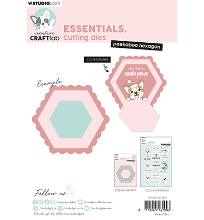 CCL-ES-CD1047 - CraftLab - Peekaboo hexagon Essentials nr. 1047 - Cadre / border - Detail 2