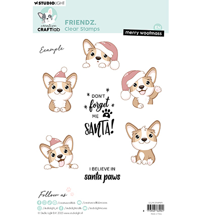 CCL-FR-STAMP874 - CraftLab - Merry woofmass Friendz nr. 874 - Textes - Detail 3