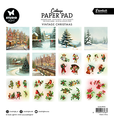 SL-ES-CPP374 - StudioLight - Vintage Christmas Essentials nr. 374 - Collage Paper Pad - Detail 1 SL-ES-CPP374 - StudioLight - Vintage Christmas Essentials nr. 374 - Collage Paper Pad - Detail 1