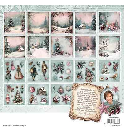 JMA-CB-CPP391 - Jenine's - Backgrounds & Elements Christmas Blush nr. 391 - Collage Paper Pad - Detail 3