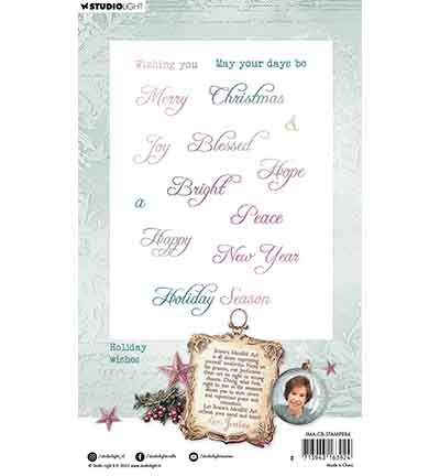 JMA-CB-STAMP884 - Jenine's - Holiday wishes Christmas Blush nr. 884 - Textes - Detail 1