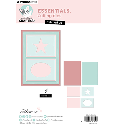 CCL-ES-CD1056 - CraftLab - Stitched A6 Essentials nr. 1056 - Noël, hiver - Detail 1