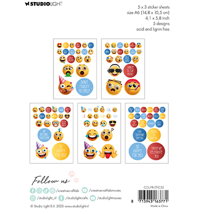 CCL-FR-STIC52 - CraftLab - Smile please Friendz nr. 52 - Sticker Pads - Detail 2