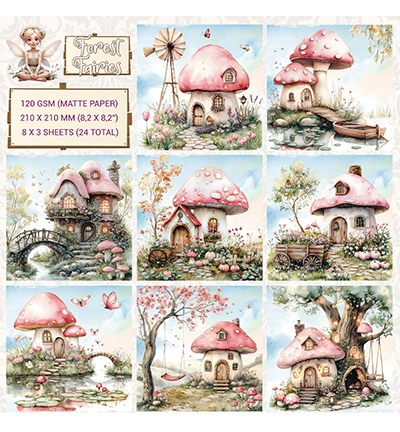 CCOA-FAIRY-02 - Creative CutOuts - Paddenstoelhuisjes Forest Fairies - Forest Fairies - Detail 2