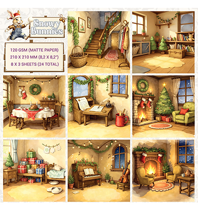 CCOA-BUNNY-02 - Creative CutOuts - Snowy Bunnies 02 - Snowy Bunnies - Detail 1