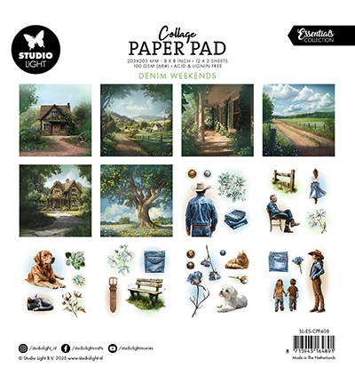 SL-ES-CPP408 - StudioLight - Denim Weekends Essentials nr. 408 - Collage Paper Pad - Detail 2 SL-ES-CPP408 - StudioLight - Denim Weekends Essentials nr. 408 - Collage Paper Pad - Detail 2
