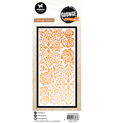 SL-GR-MASK378 - StudioLight - Vintage roses Grunge Collection nr. 378 - Fleurs - Detail 6